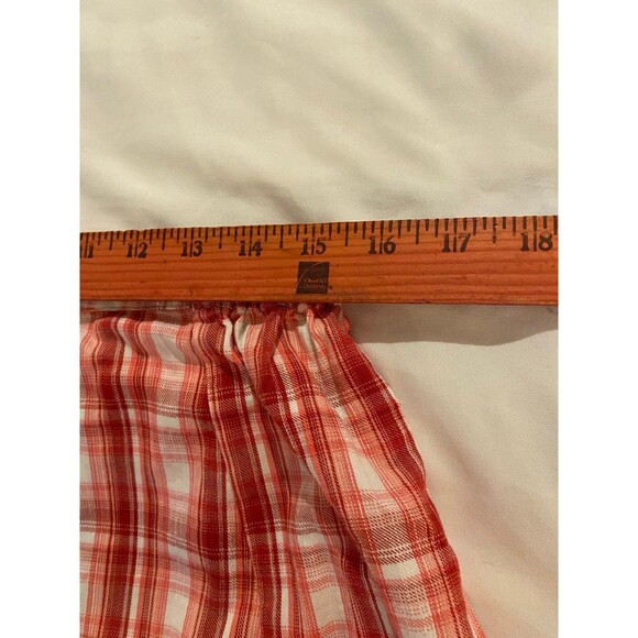 Arizona Skirt NWT Size Large Red Pink Plaid Elastic Waist 4 Summer vacation - Picture 11 of 12